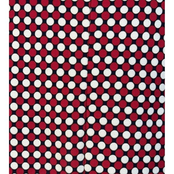 Lands' End Ponte Polka Dot Stretch Sheath Dress Navy Red Midi Dress Size 14 - Picture 11 of 11